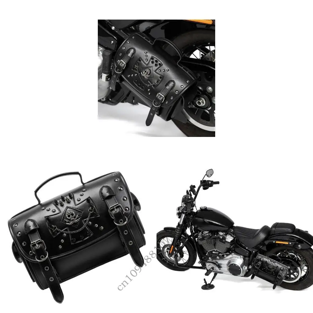 

Motorcycle Saddlebag Retro Styling High Capacity Storage Water Resistant Construction For Outdoor Accessories
