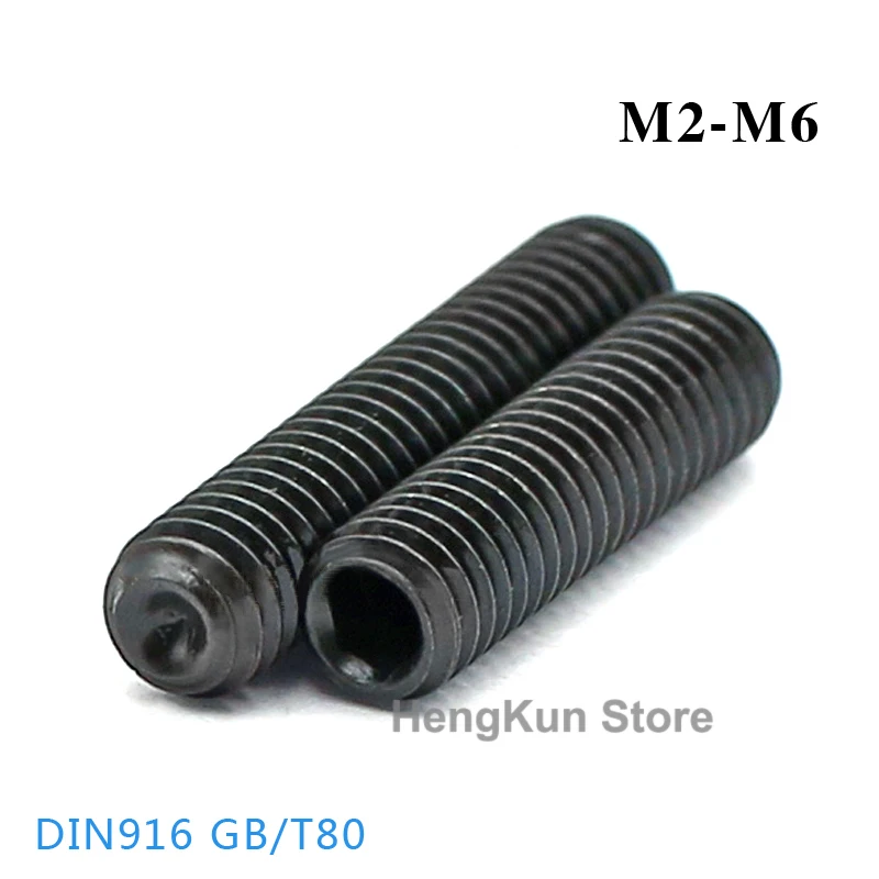 

Headless Concave end Set Screw M2 M2.5 M3 M4 M5 M6 Carbon Steel Hex Socket Set Screw Hardness 12.9 Grade