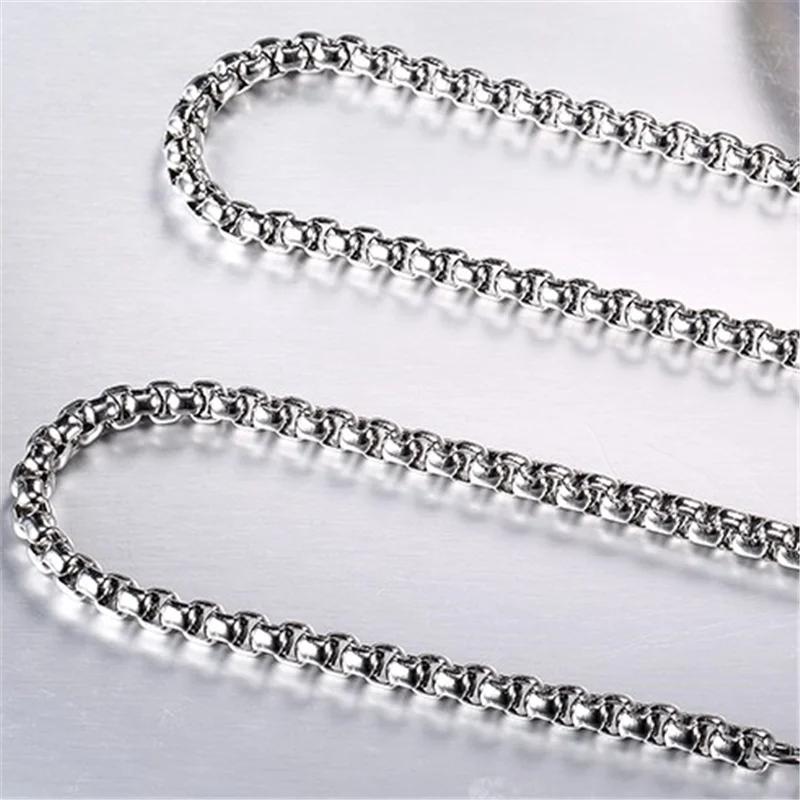 Twist 2.5mm-4.5mm Box Necklace 316L Stainless Steel Jewelry  Waterproof Men Women Box Chain
