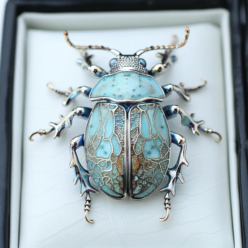 Xiliang Concubine Original design Siberian direct-sale animal brooch Beetle brooch, foreign trade insect pin