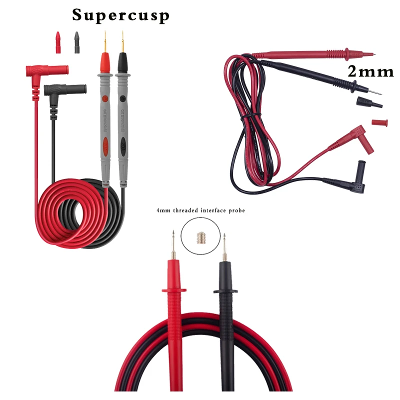 Multimeter Test Leads Cable Probe Proof Tip Cable Set Test Lead Kit Alligator Clip Test Hook Multimeter Leads Kit Back Probe