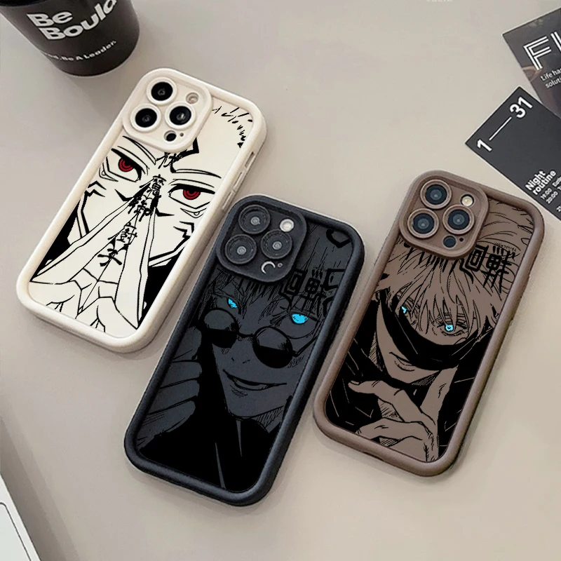 Anime Jujutsu Kaisen Cool Phone Case for IPhone 16 15 14 13 12 11 Pro Max Mini XR XS X 7 8 Plus Soft TPU Back Cover