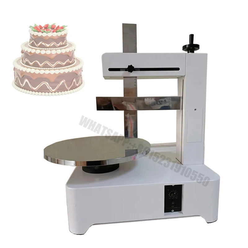 Semi Automatic Birthday Cake Cream Coating Filling Machine 4-16Inch Cakes Cream Butter Spreading Daubing Icing Maker