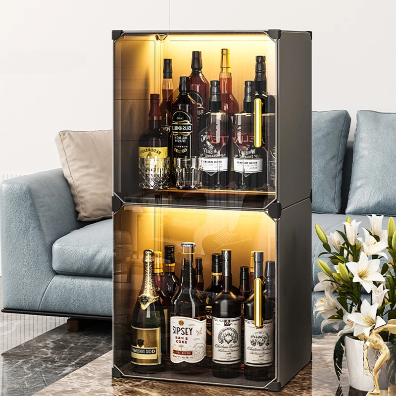 Home Wall-mounted Wine Cabinets Light Luxury Desktop Restaurant Bar Floor Storage Cabinet Living Room Wine Small Display Cabinet