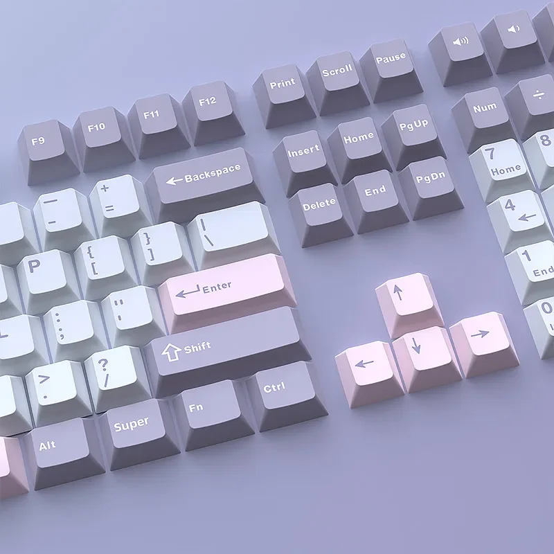 Macaron 126-toetsen PBT Cherry Profile MX Keycap Game Mechanisch toetsenbord Keycap Geschikt voor kantoorgames