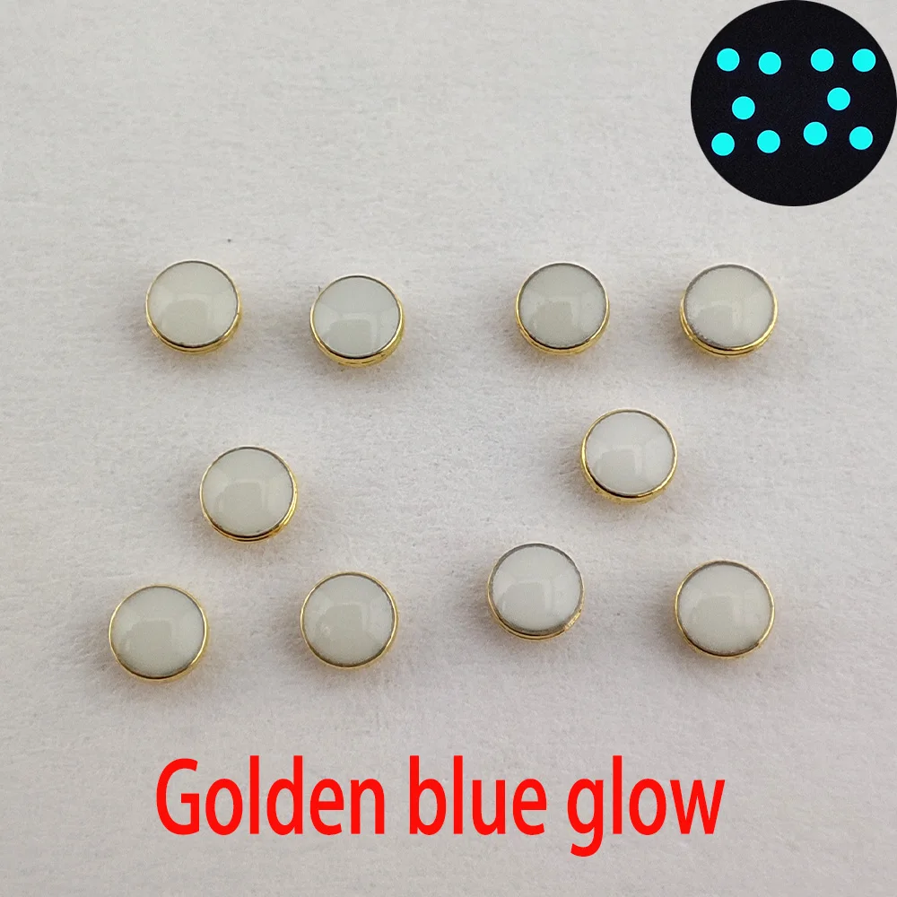 Green/Blue Luminous Night Pearl Fit Bezel Insert Glowing Night Pearl 12 Clock Scale Watch Bezel Luminous Pearl Replace Parts