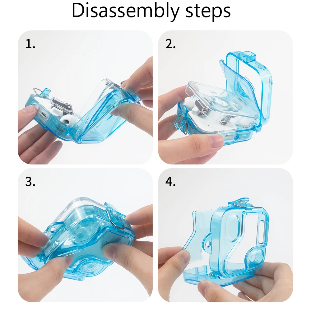 Przezroczyste etui ochronne na słuchawki Nothing Ear 2 w kolorze cukierkowym z haczykiem na smycz, zatrzaskiem i zabezpieczeniem przed upadkiem.