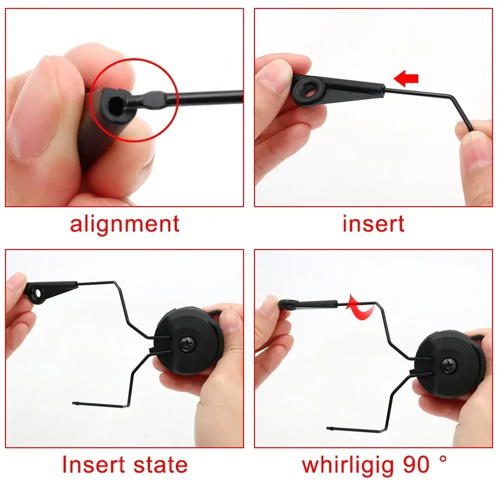 HEARING TACTICAL Electronic Earmuffs Tactical Headset ARC Rail Adapter for Walker's Razor Noise Reduction Shooting Headphones