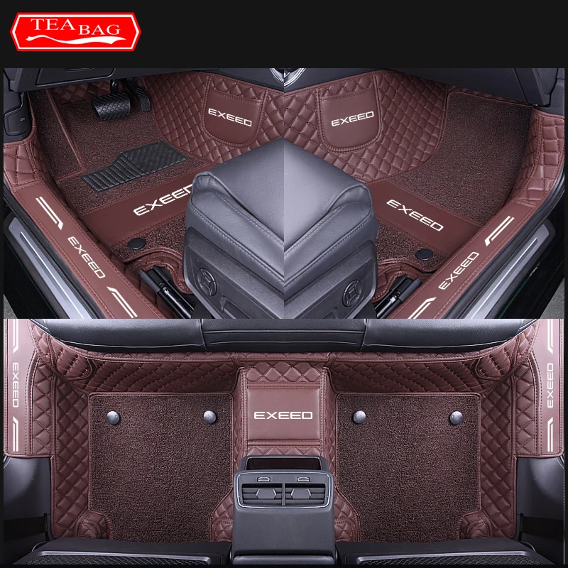 Car Styling Foot Pads Carpets Non-slip Rugs Panel Cover Floor Mats for Chery Exeed LX 2019 2020 2021 2022 2023 Auto Accessories