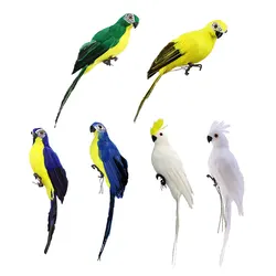 1pc 35/25cm Artificial Feather Parrot Bird Handmade Simulation Parrot Foam Feather Bird Model Figurine Birds Parrot Garden Decor