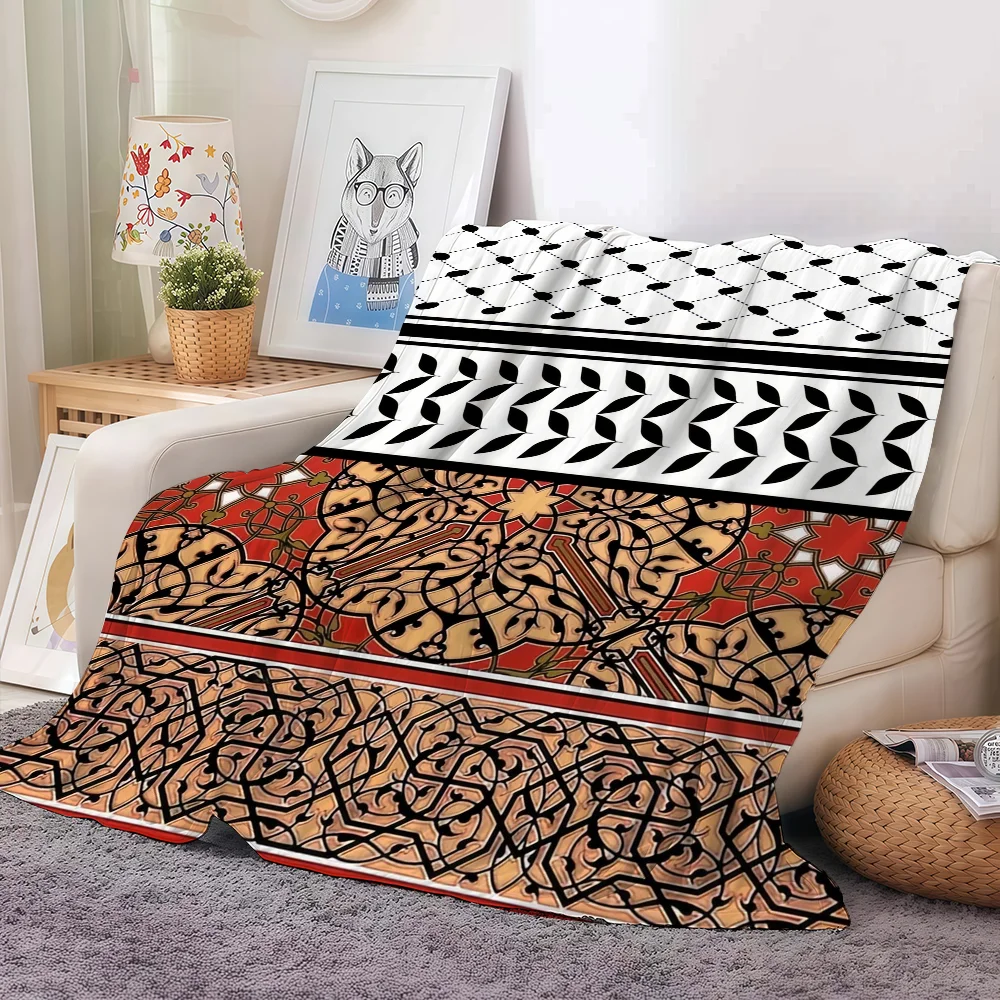 

Fashion Hattah Keffiyeh Blanket Warm Soft Suitable For Bedroom Sofa Bed Living Room Office Travel Camping Gifts