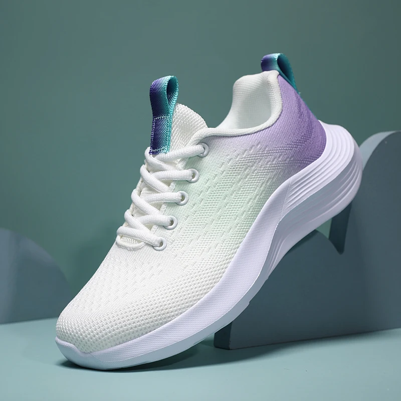 

Кроссовки женские, удобная мягкая спортивная обувь на шнуровке, женская дышащая легкая повседневная обувь с противоскользящей сеткой, женская обувь