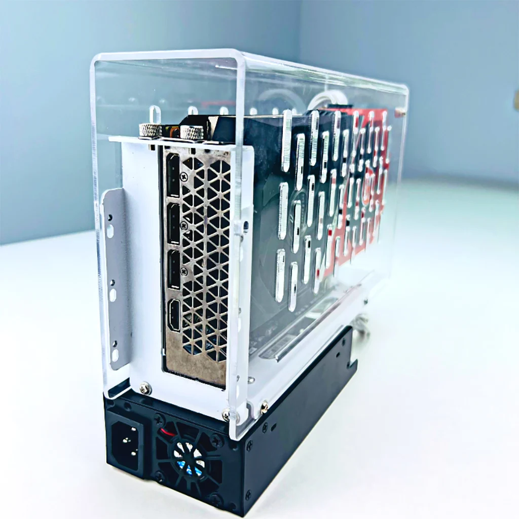 EGPU Laptop Externe Grafikkarte Metallhalterung + Acrylrahmen Videokarten GPU-Dock-Halter für Oculink Externes PC-Gehäuse – Detail 13