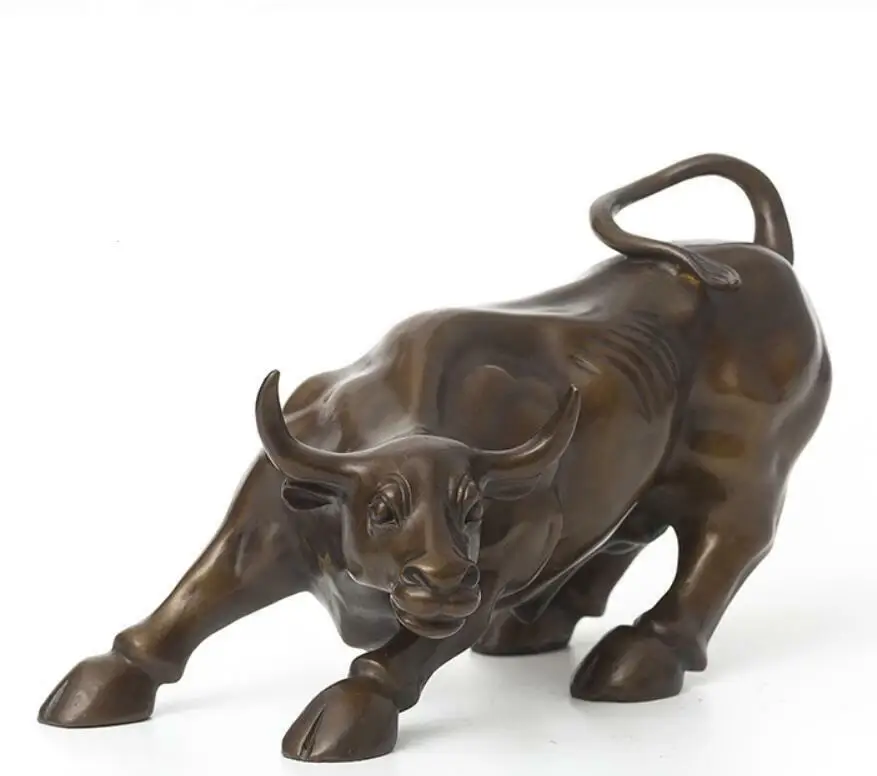 Animal Cattle Statue Bronze Fierce Bull OX Statue Zodiac