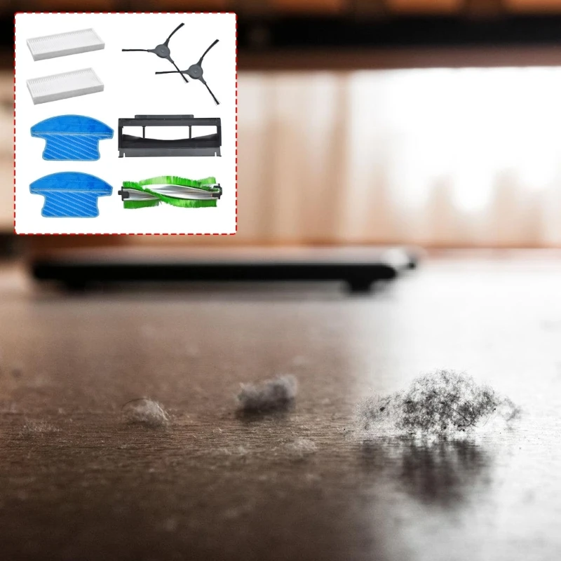 Robot vacuum brush and mop replacement for regular upkeep