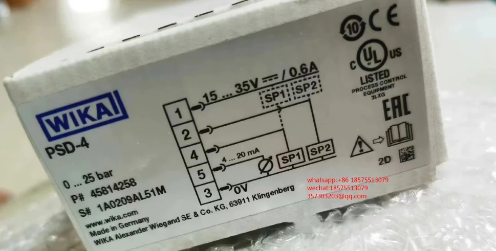 

Для WIKA PSD-4 0-25Mpa датчик давления 15-35V новый оригинальный 1 шт.