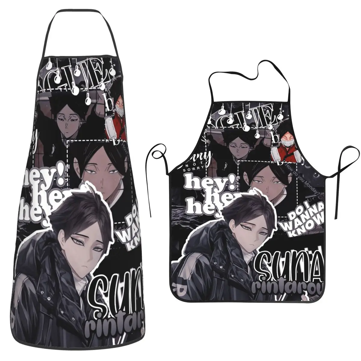 Suna Rintarou Manga Collage Aprons Chef Baking Tablier Sleeveless Bib Kitchen Cleaning Pinafore for Women Men Gardening
