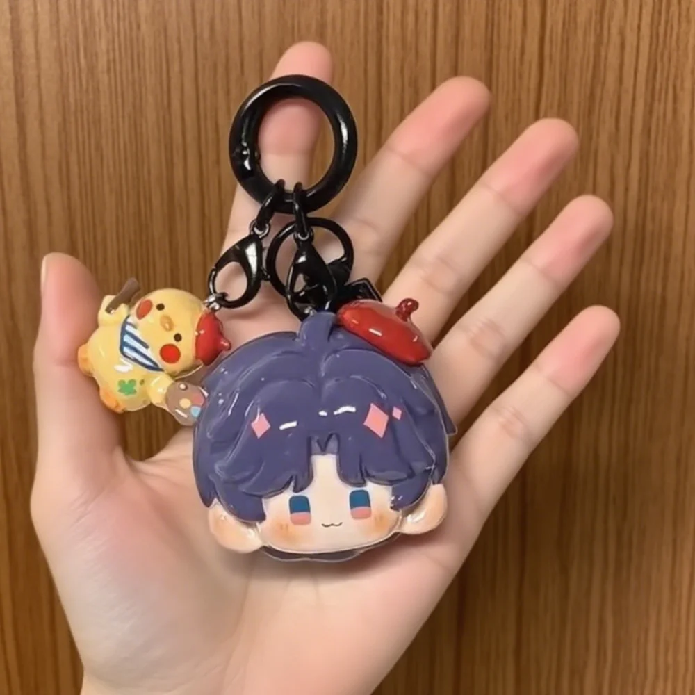 Love and Deepspace Keyring Resin Keychain Xavier Zayne Rafayel ralayo Sylus Cosplay Key Chain Figure Pendant