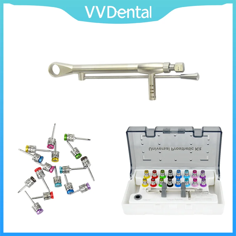 

Набор стоматологических ключей VVDental, динамометрический ключ для зубных имплантатов, трещотка с драйверами, высококачественный стоматологический материал, стоматологические инструменты