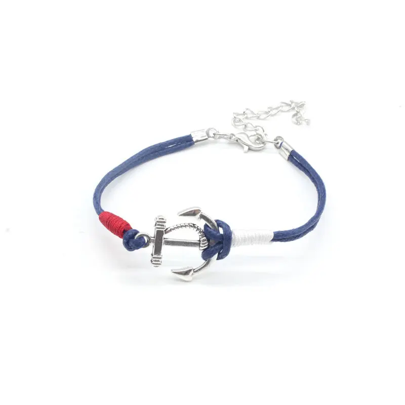 

bracelet anchor Ethnic Thin Marine String Braslet Handmade Adjustable Beach Surfing Nautical Braclet