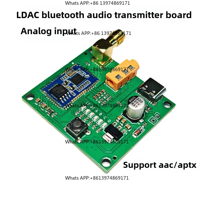 QCC5181 Lossless Bluetooth Audio Transmission Module 3.5mm Input Support LDAC Aac Aptx Type-C 5V