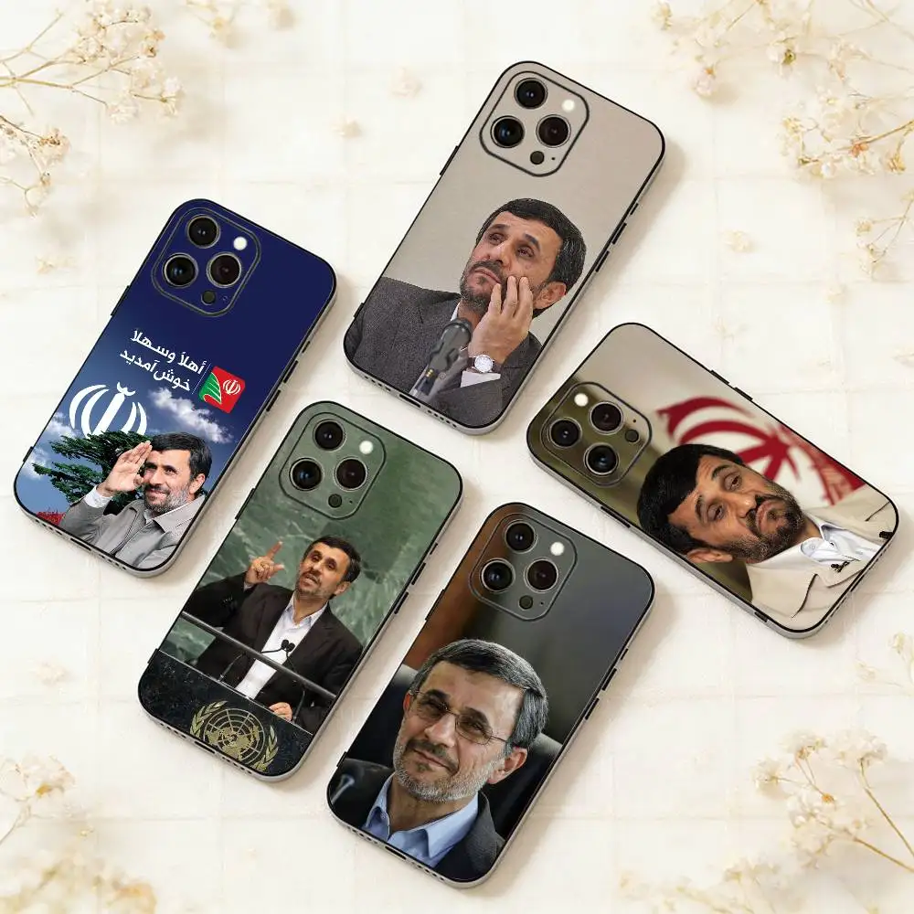

Mahmoud Ahmadinejad Phone Case For iPhone 17,16,15,14,13,12,11 Plus,Pro Max,XS,Soft Silicone Black Cover