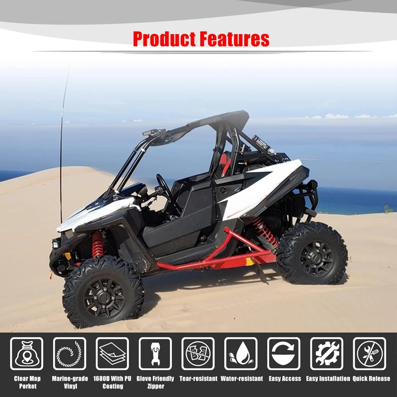 حقيبة تخزين مقاومة للماء من UTV ، منظم خرائط ، إكسسوارات سيارة ، 1680D ، RZR ، RS1 ، polrzr ، RS1 aris ، النفقات العامة ، موثوق بها ، #6