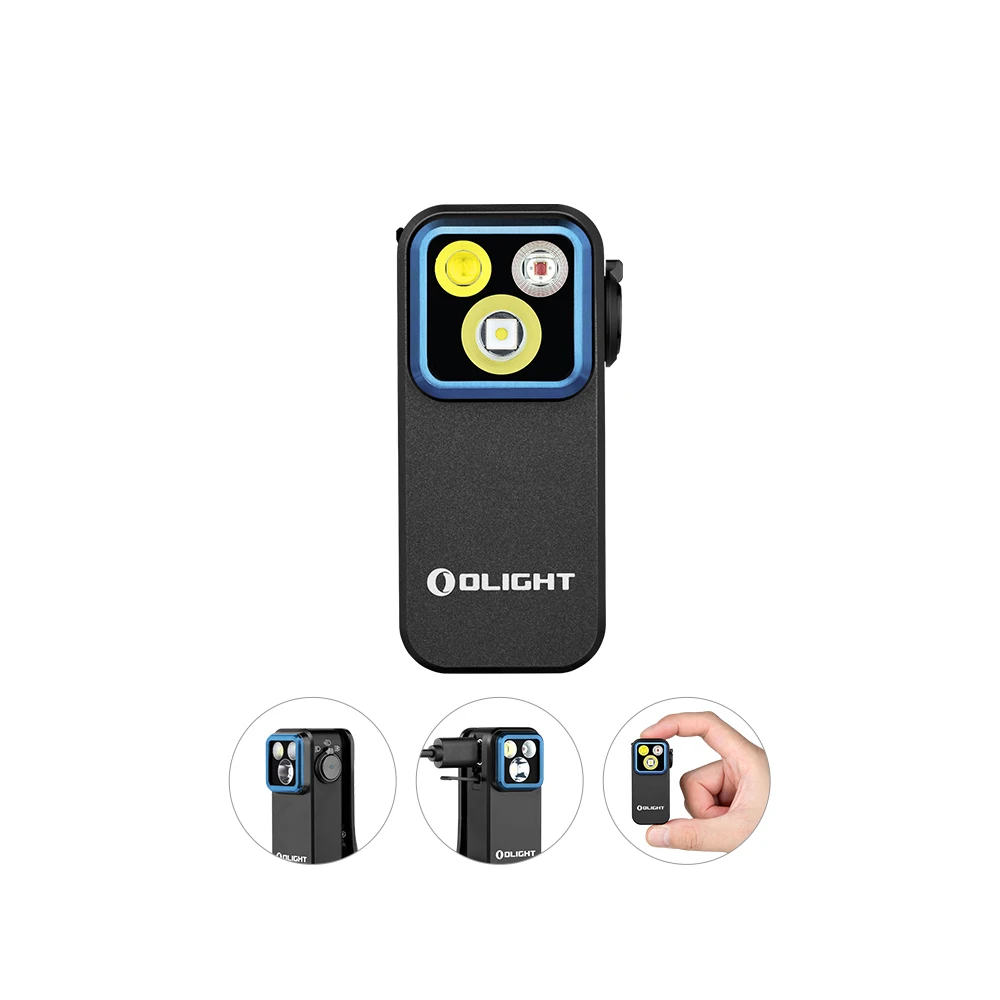 

Фонарь OLIGHT Oclip Pro EDC с креплением на клипсе, перезаряжаемый, 500 люмен, с тройным освещением, зарядка Type-C