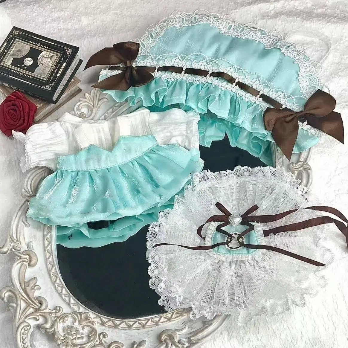 20cm cotton doll dress, ballet-style princess dress series, custom-made by hand. Detailed works include inner and outer garments view 4