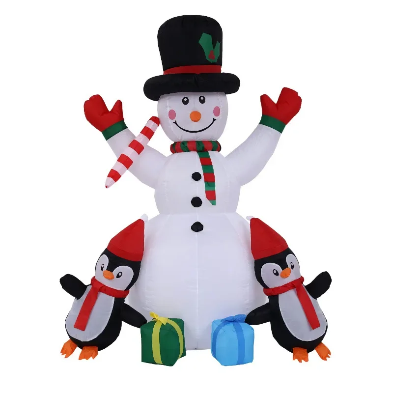 

Christmas new inflatable air mold 1.75 meters, two penguin snowmen, outdoor decorative ornaments