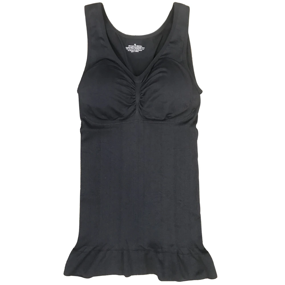 Ropa moldeadora de Control de barriga para mujer, clásica 2 en 1 con sujetador acolchado, chaleco elástico alto, moldeador de cuerpo, corsé de elevación ajustado, camisetas sin mangas