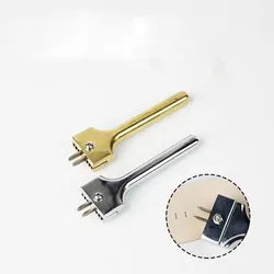 1pc 2 Feet Leather Craft Hole Punch Tools Hand-Held Silent Pliers Diamond Sewing Stitching Chisel Pricking Iron Leather Tools