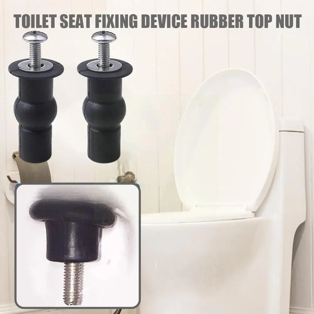 1Pair Toilet Seat Expansion Screw Hinges Tool Easy Home Small Install Fixing Professional Accessories Nuts Rubber Unive Y7A7