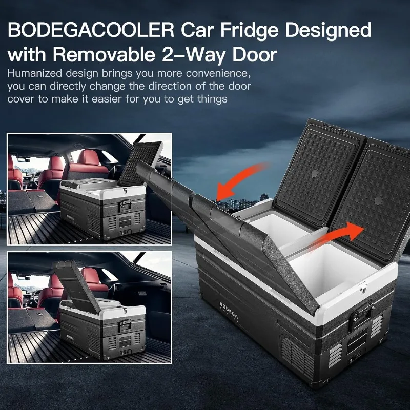 12 Volt Car Refrigerator, RV Car Fridge Dual Zone APP Control, Portable Freezer 95 Quart(90L)