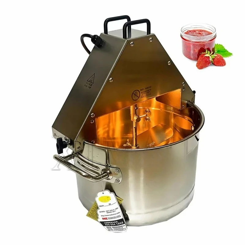 Food Stirrer Pot 10L Stir-fry Machine Food Jam Sauce Mixing Wok 220V Automatic Stir Fry Machine