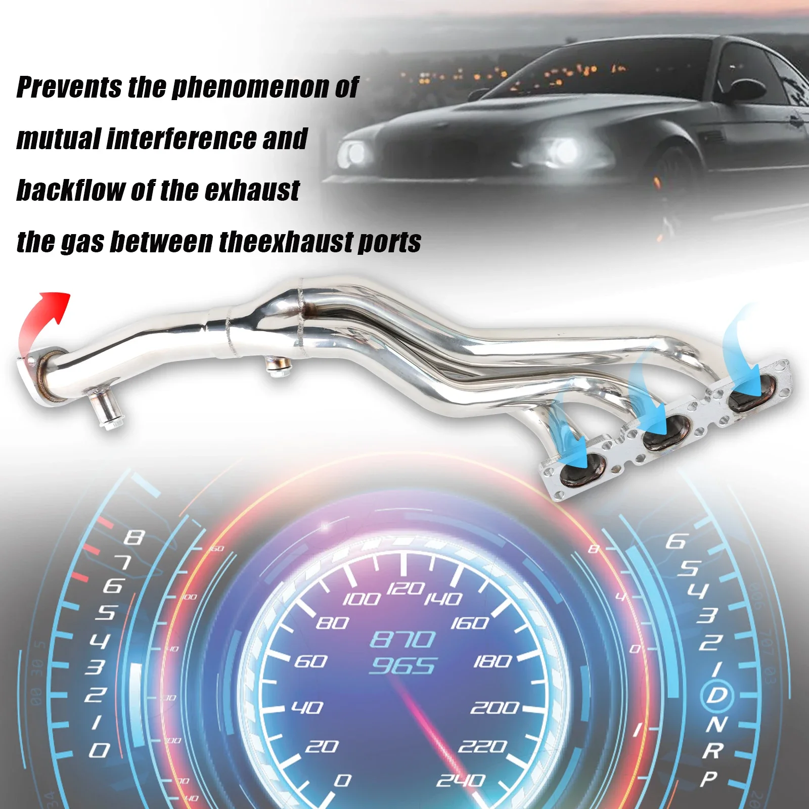 Nagłówek kolektora wydechowego ze stali nierdzewnej do BMW E46 323i 328i E39 Z3 2.5L/2.8L/3.0L NOWOŚĆ