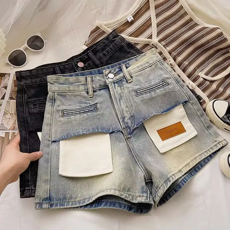 

2023 Summer Design Denim Shorts Women's High Waist Fashion Shorts short pants women black shorts jeans