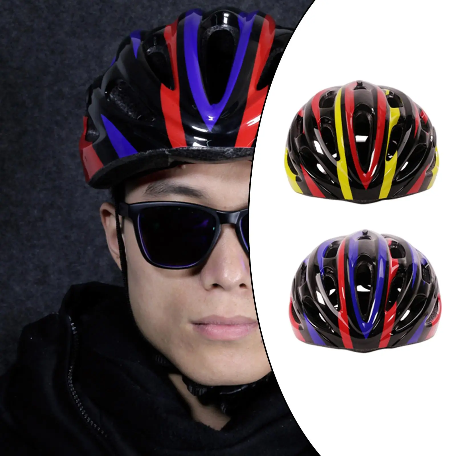 Lightweight Adult Bike Helmet, Helmet Road Cycling Mountain Biking Helmets Hard with Removable Lining