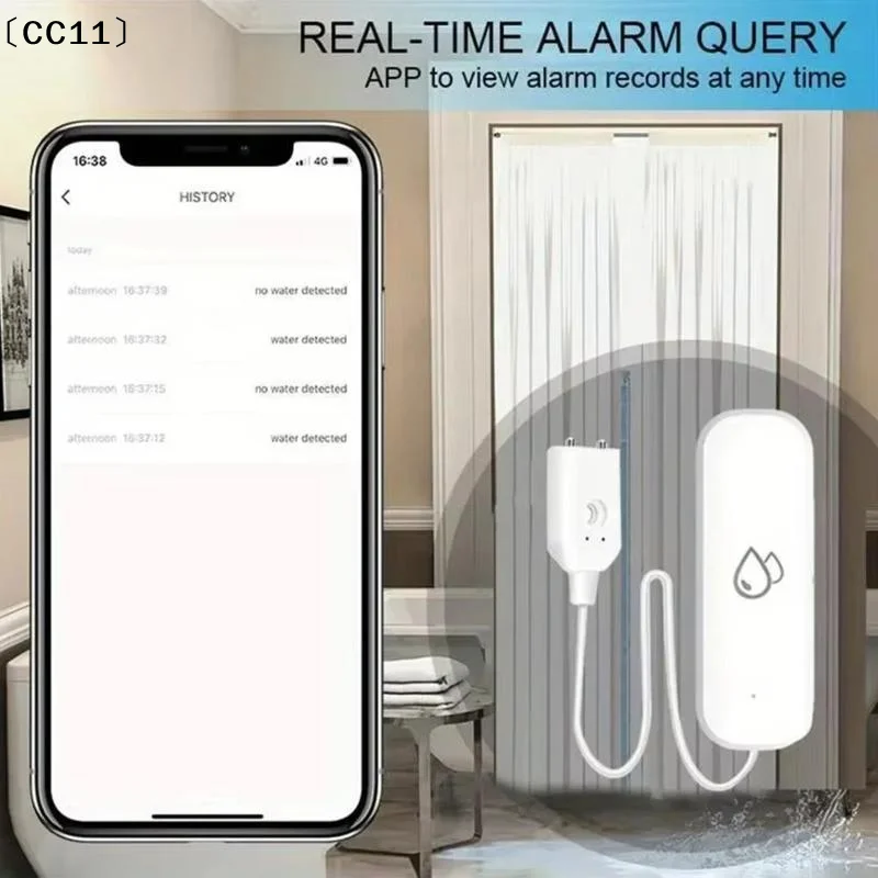 

Water Sensor Flood Leak Detector Water Linkage Smart Life App Alarm Sensor Smart Home Security Protection〔CC11〕