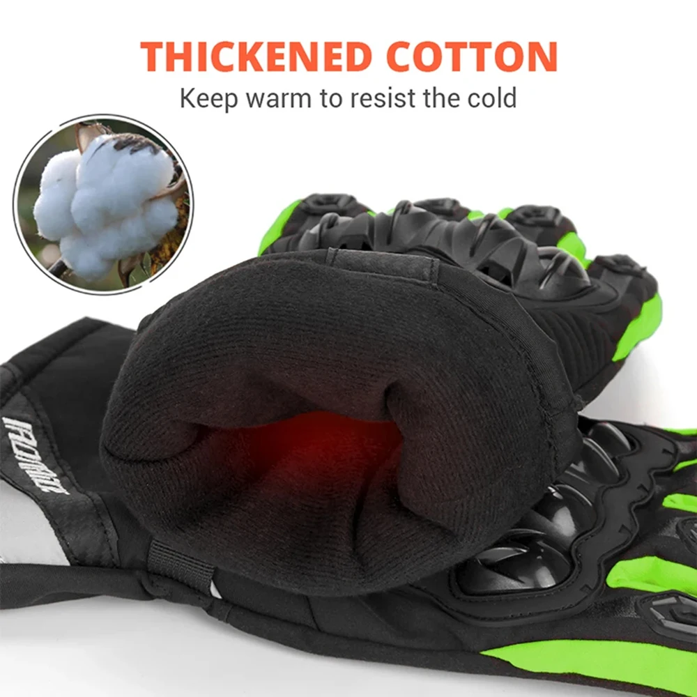 Motorcycle Windproof Gloves Outdoor Motorcycle Riding Velvet Gloves Touch Screen Winter Motorcycle Off-road Warm Gloves