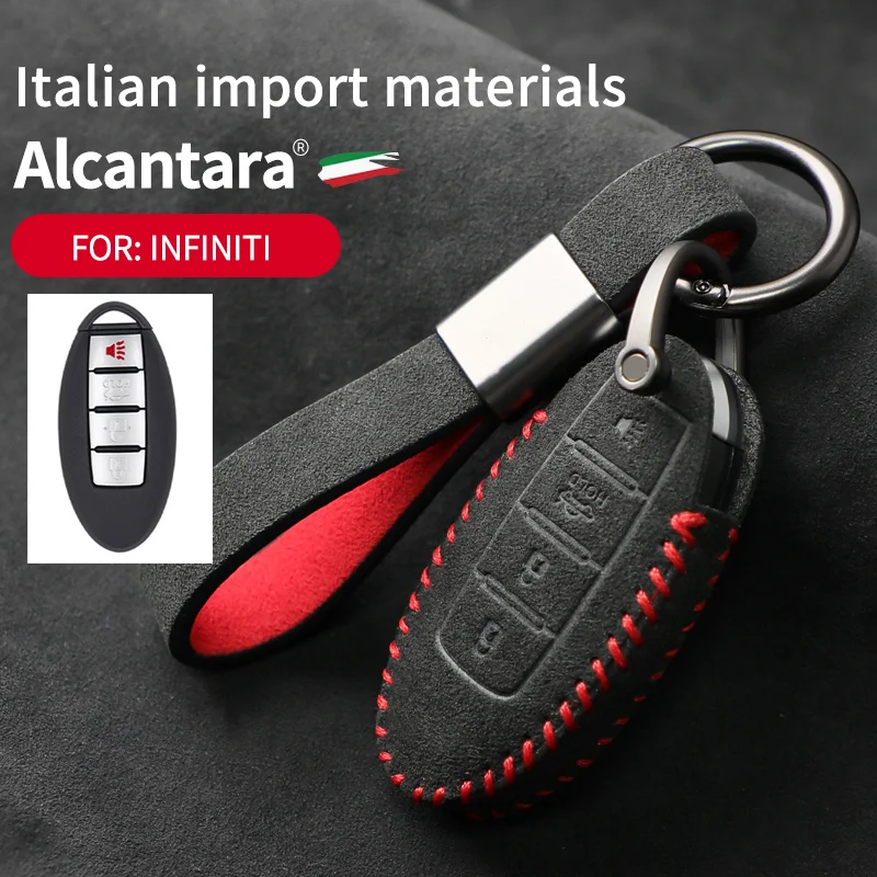 High-quality suede car key case bag Shell FOR For Nissan Qashqai Juke J10 J11 X-Trail T32 T31 Maxima Versa Altima Murano  Rogue