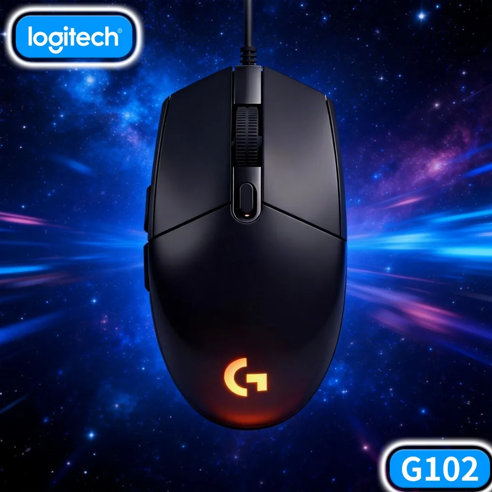 Logitech G102 Prodigy Gaming Mouse,Shielded USB Cable Reduce Electromagnetic Noise Interfere Signal Stability