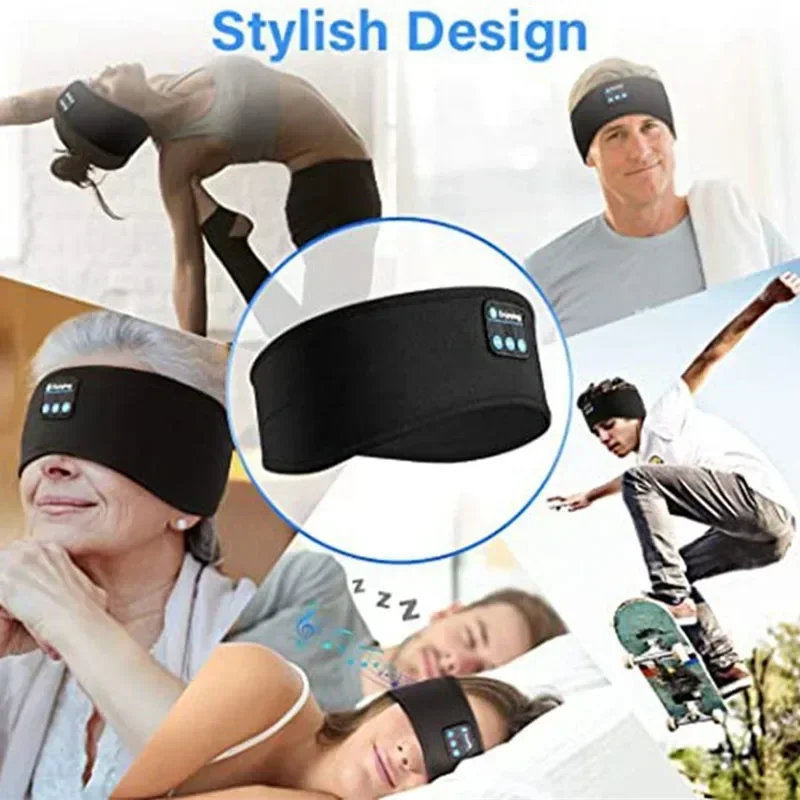 Wireless Bluetooth Headband Earphones Sports Headphones Elastic Headband Music Sleeping Eye Mask Bluetooth Headset view 5