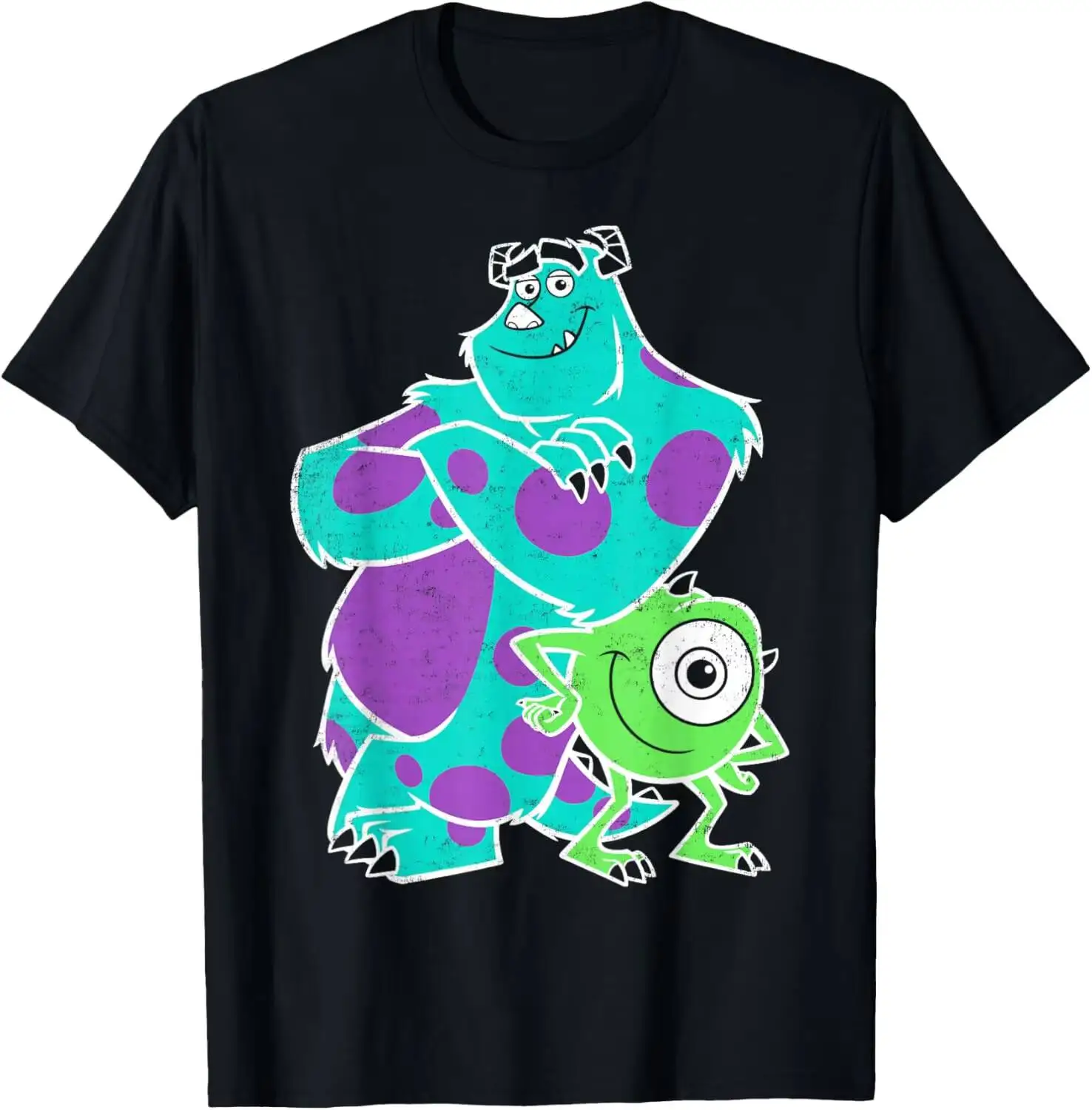 Pixar Monsters University Sulley & Mike Best Buds T-Shirt Versatile, Stylish, Breathable, And Summer 100% Cotton Trendy Y2K