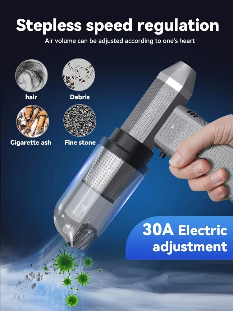 130000RPM Cleaning Car VacuumTurbofan Air Blower Air gun Mini Turbo Jet Fan Brushless Motor Handheld Duct Fan Portable Charging image 3