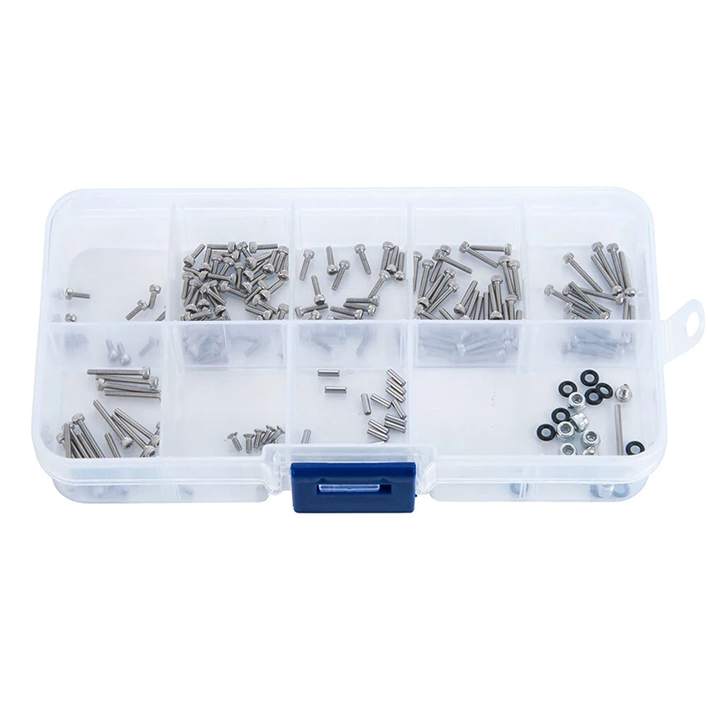 

For RC 1:24 SCX24 All Model Car Stainless Steel M1.4 Screw Hardware 186Pcs/Set
