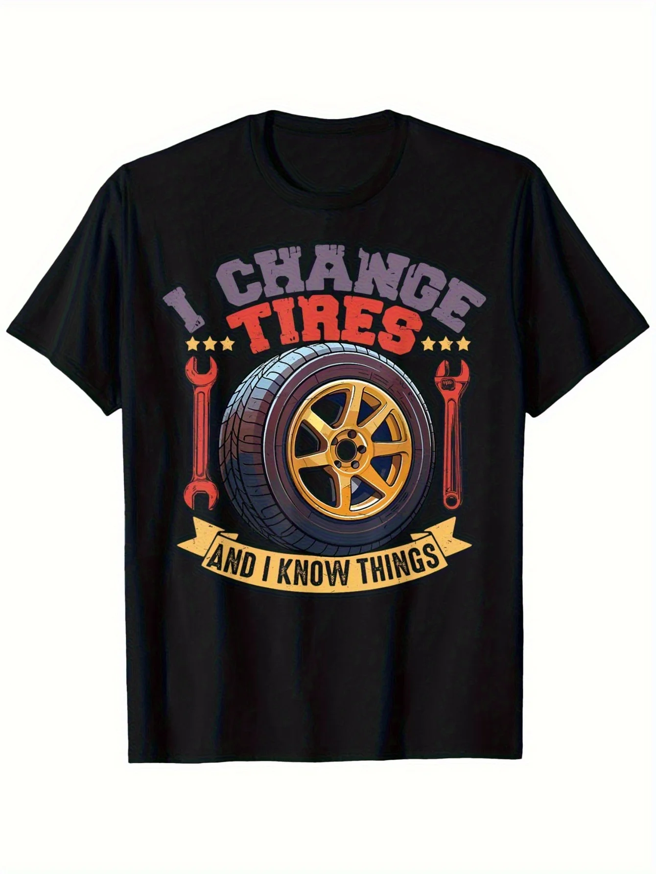 Tread & Wrench Vintage Mechanic Graphic T-Shirt T-Shirt 100% Cotton O-Neck Short Sleeve Summer Casual Mens T-shirt Streetwear