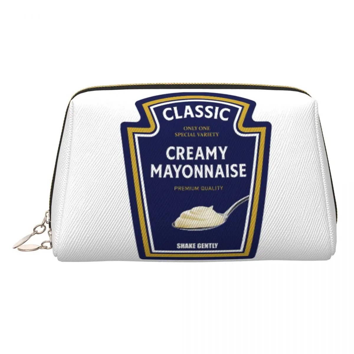 Mayonnaise Halloween Costume Family Group Matching Couple Ketchup Mustard Mayo Women Cosmetic Bag Travel Makeup Organizer Pouch