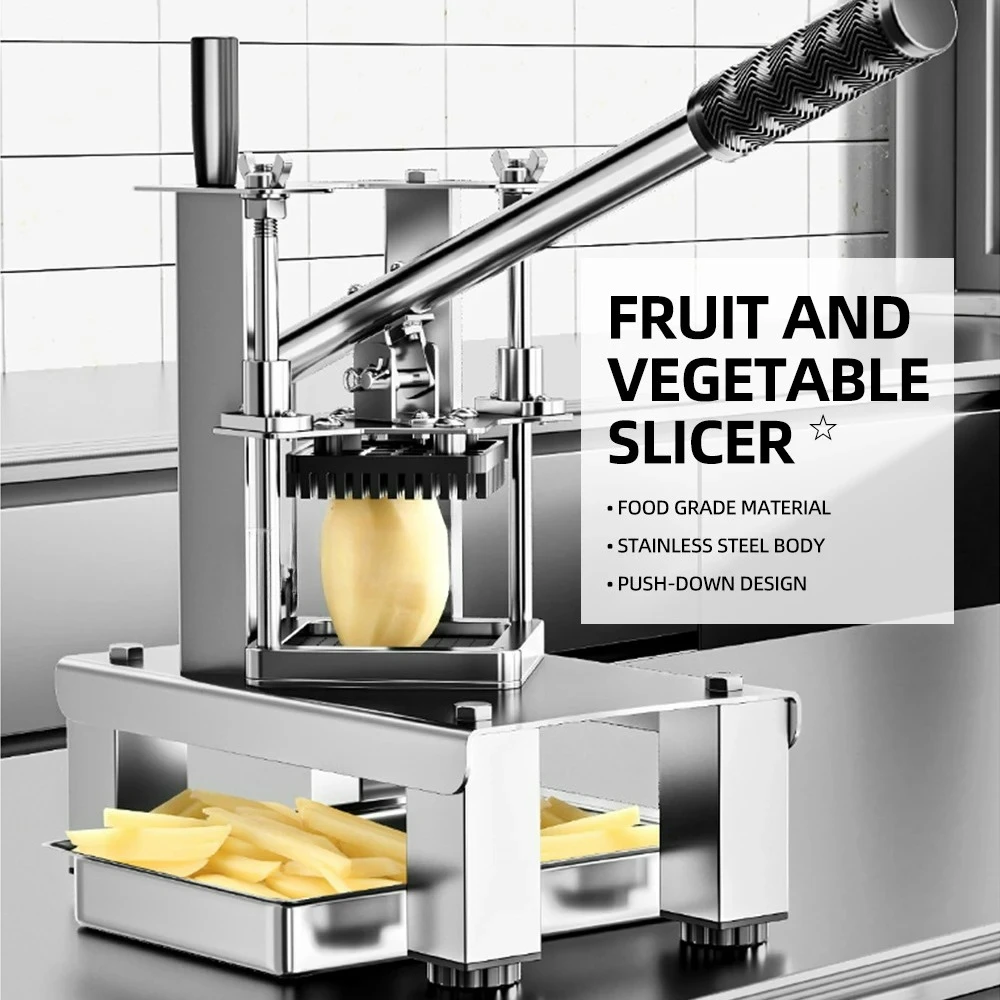 Factory Direct 2026 Top Rated Stainless Steel Potato Slicer Commercial Manual Vegetable Cutting Strip Machine Processador