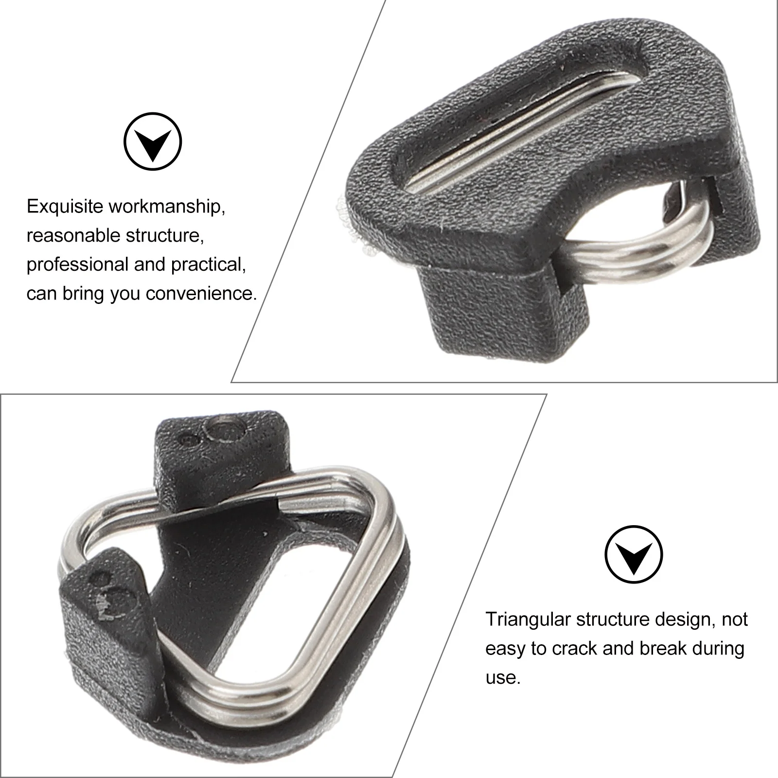 

4 set Triangle Hook Strap Ring Mirrorless Camera Split Ring Metal Triangle Buckle For Shoulder Waist Lanyard Replacement Part